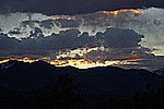 Sunset from the cabin porch